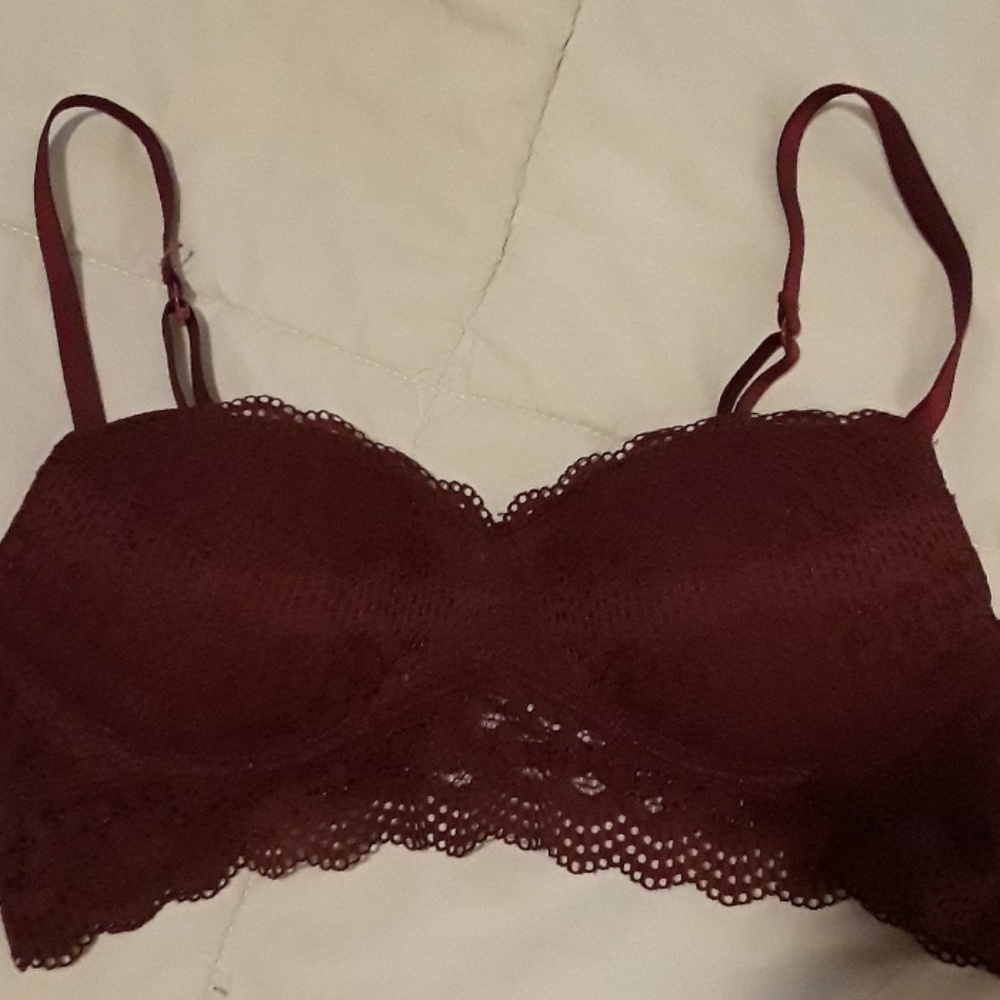 Maroon push up bra